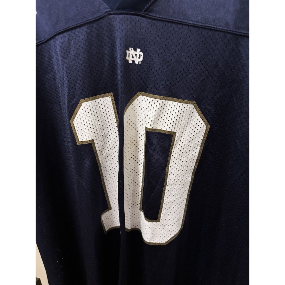 Notre Dame Fighting Irish Adidas Men's XXL College Blue Football Jersey #10 - Picture 2 of 5